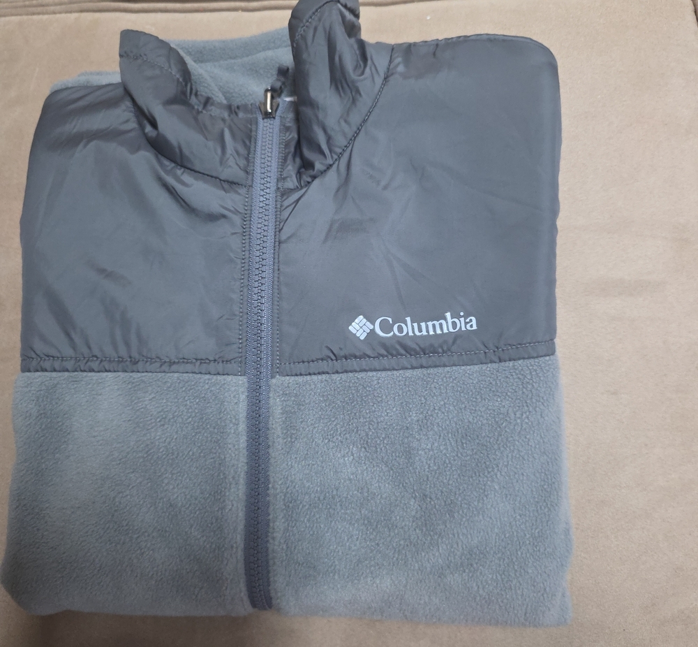 Columbia Kids Grey Fleece Jacket - Full Zip Big Kids LARGE